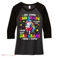 2nd Grade Graduation Girl 3rd Grade Here I Come Unicorn Grad  Women's Tri-Blend 3/4-Sleeve Raglan Shirt thumb 0