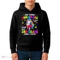 2nd Grade Graduation Girl 3rd Grade Here I Come Unicorn Grad  Kids Hoodie thumb 4