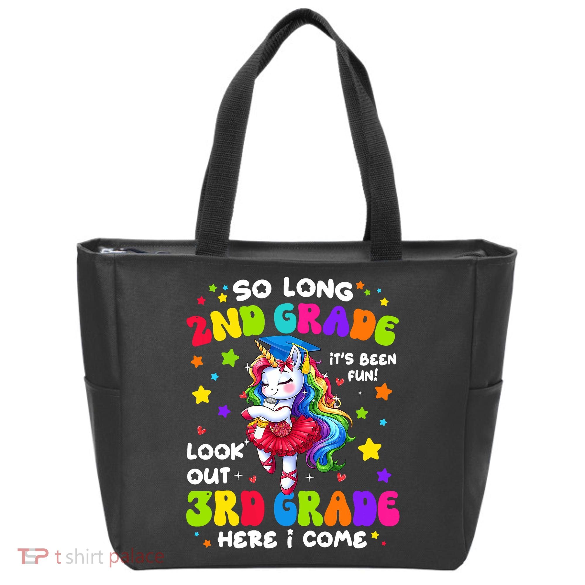 2nd Grade Graduation Girl 3rd Grade Here I Come Unicorn Grad  Tote Bag