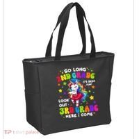2nd Grade Graduation Girl 3rd Grade Here I Come Unicorn Grad  Tote Bag thumb 2