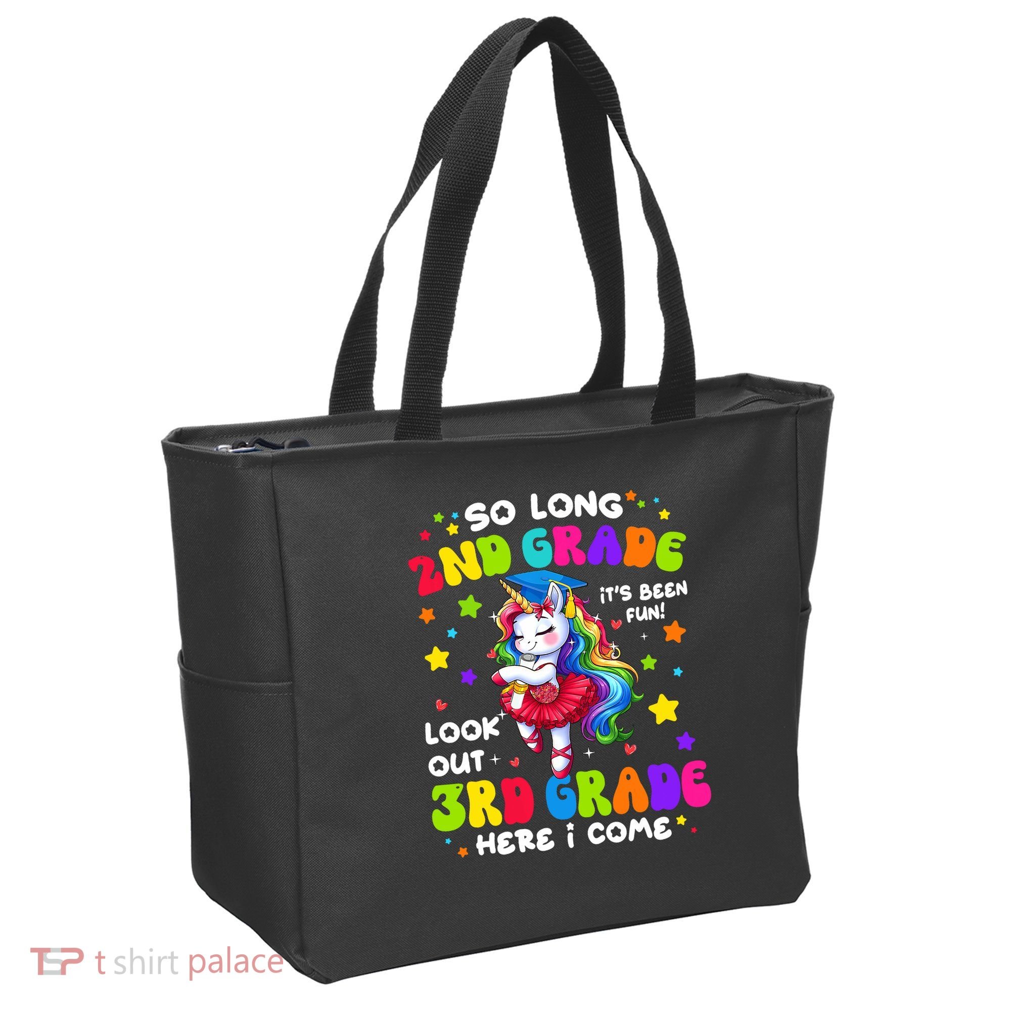 2nd Grade Graduation Girl 3rd Grade Here I Come Unicorn Grad  Tote Bag