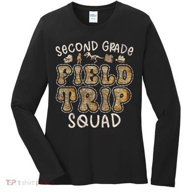 2nd Grade History Museum Field Trip Squad Teacher Student Women's Long Sleeve Shirt
