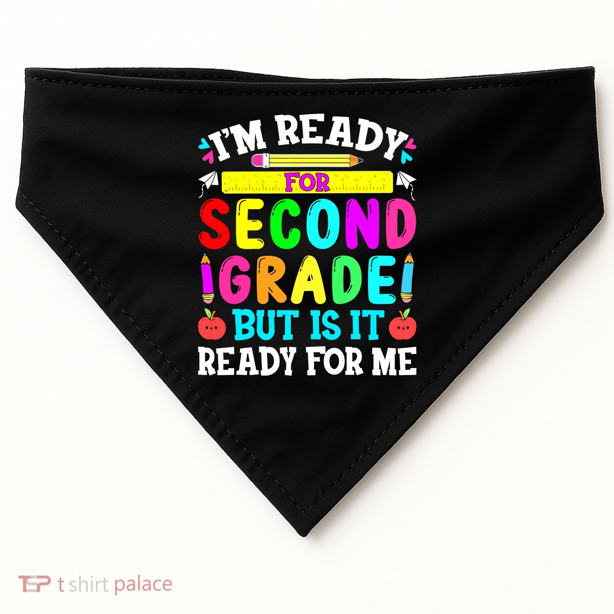 2nd Grade I'm Ready For Second Grade Back To School USA-Made Doggie Bandana