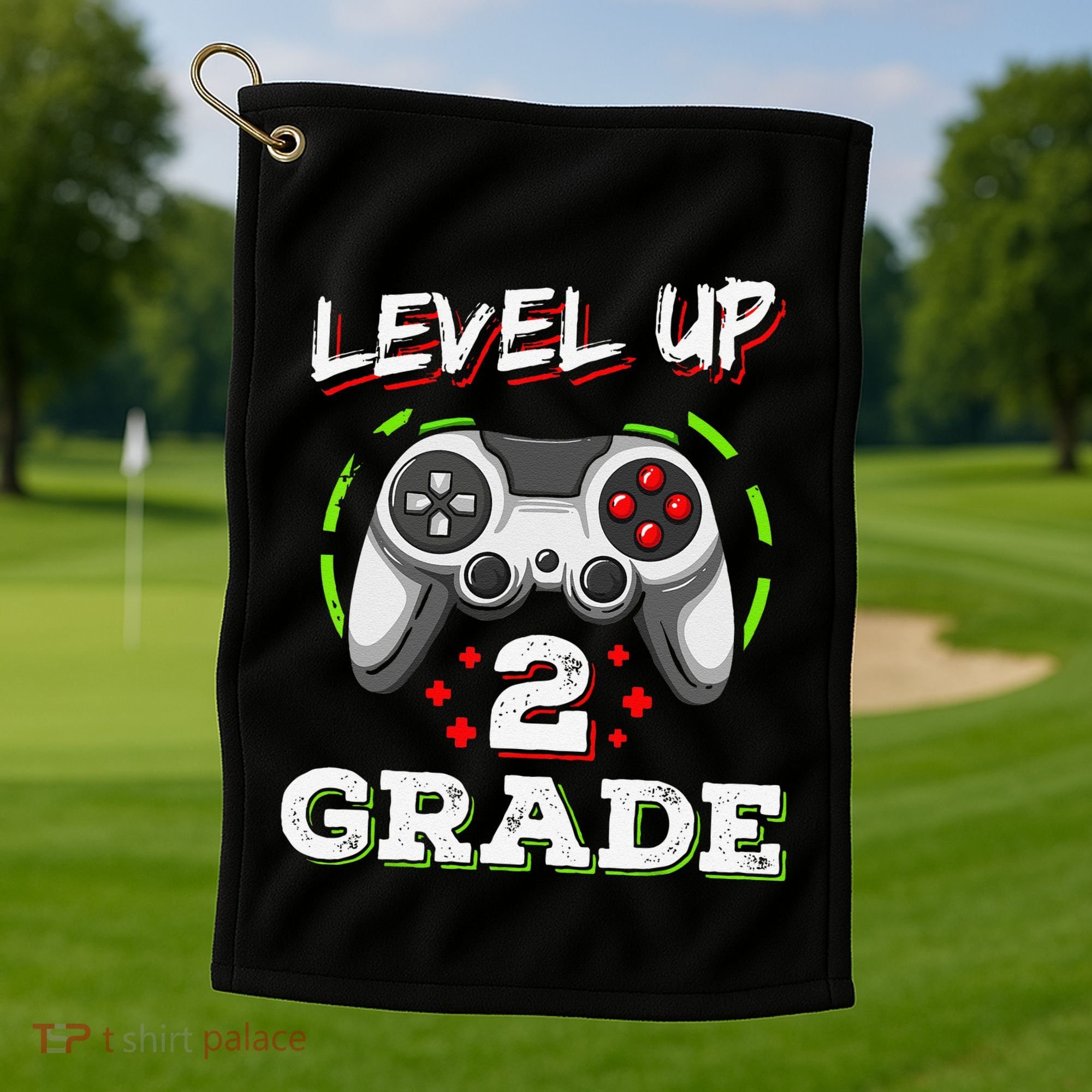 2nd Grade Level Up Back To School Unlocked Second Grade Golf Towel