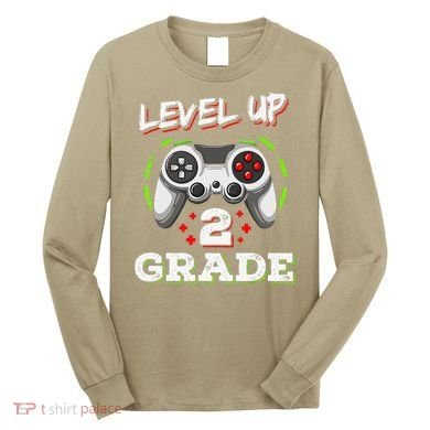 2nd Grade Level Up Back To School Unlocked Second Grade Long Sleeve Shirt