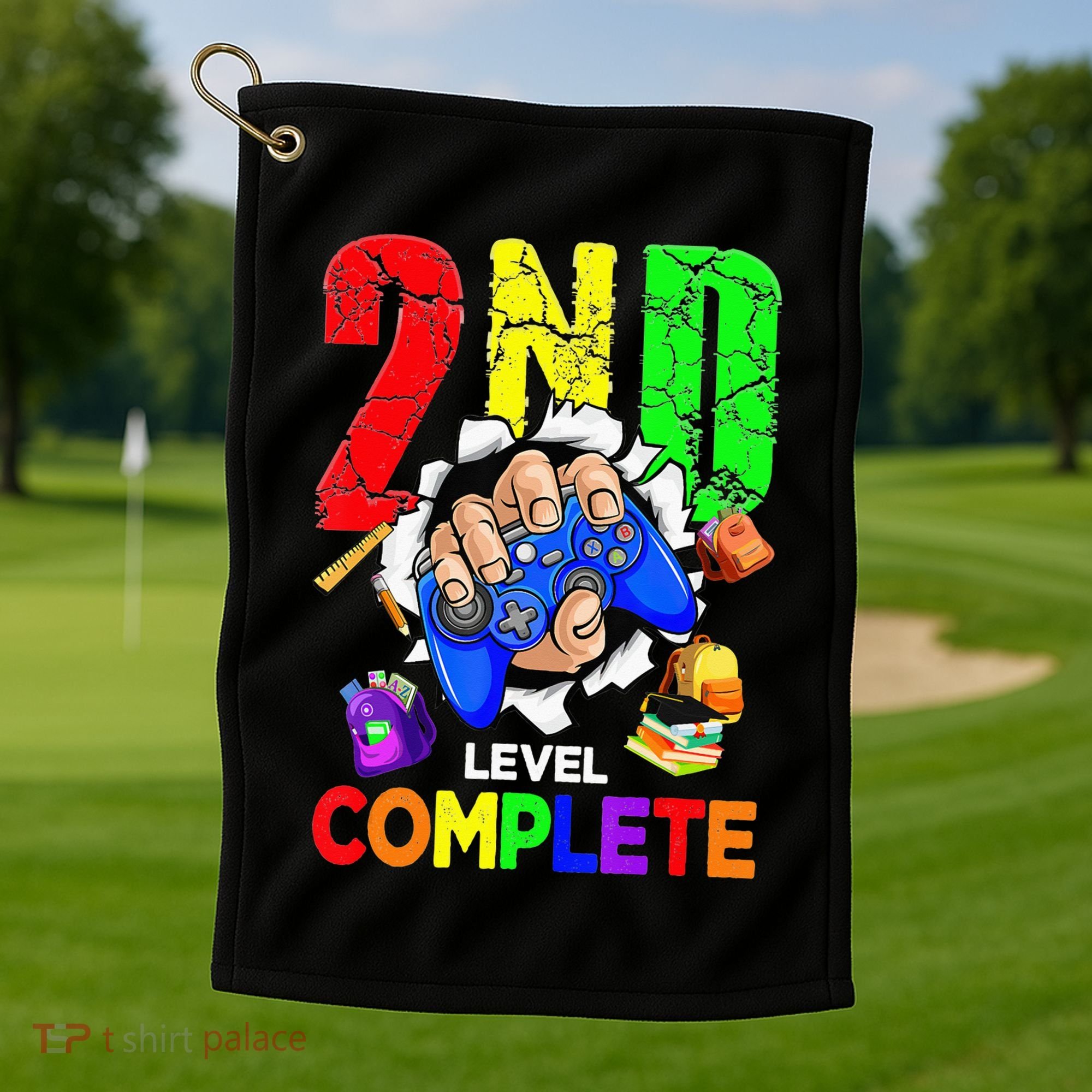 2Nd Grade Level Complete Graduation Last Day Of School Golf Towel