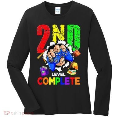 2Nd Grade Level Complete Graduation Last Day Of School Women's Long Sleeve Shirt