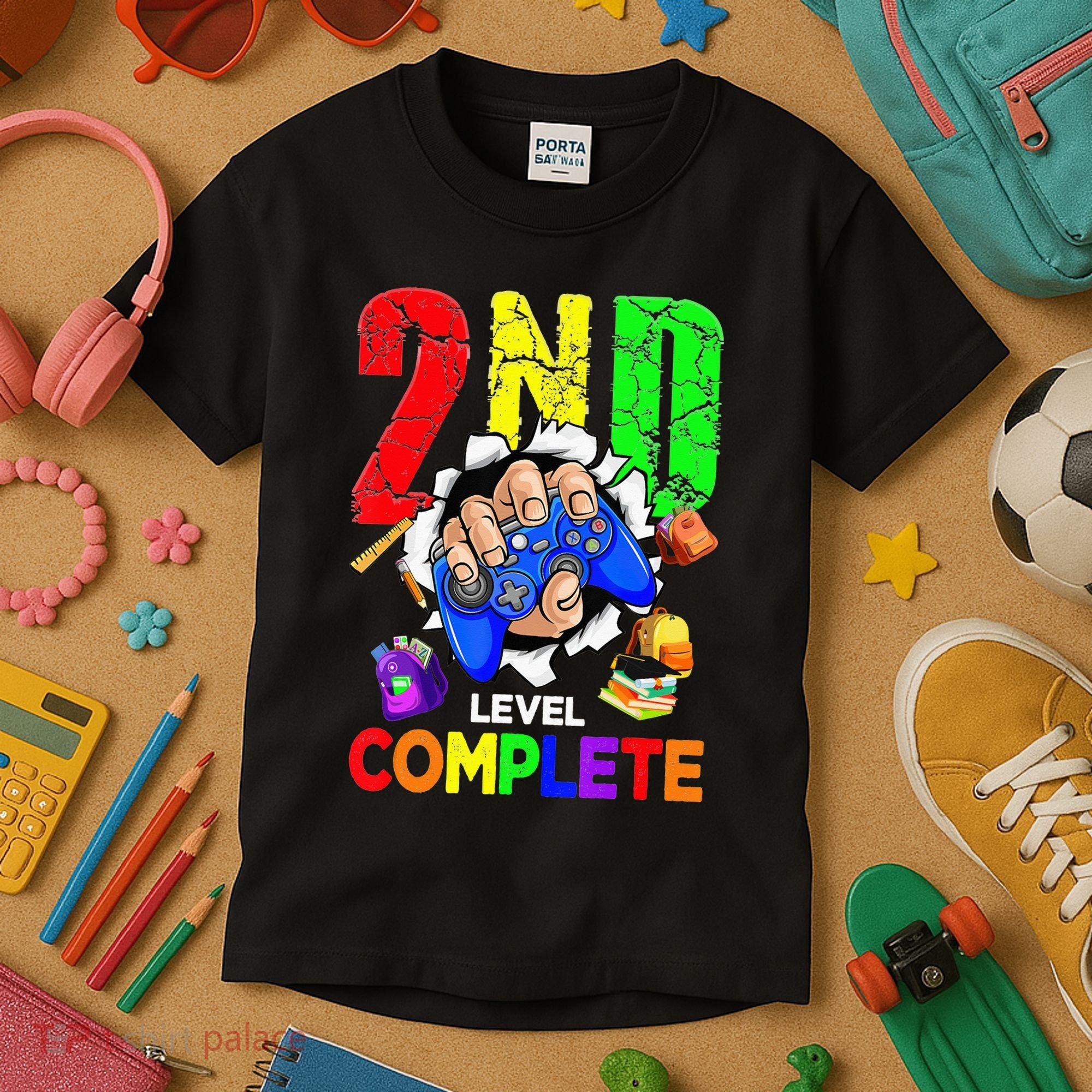 2Nd Grade Level Complete Graduation Last Day Of School Kids T-Shirt