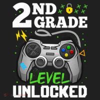 2Nd Grade Level Unlocked Video Game Team Second Grade Gift Golf Towel thumb 3