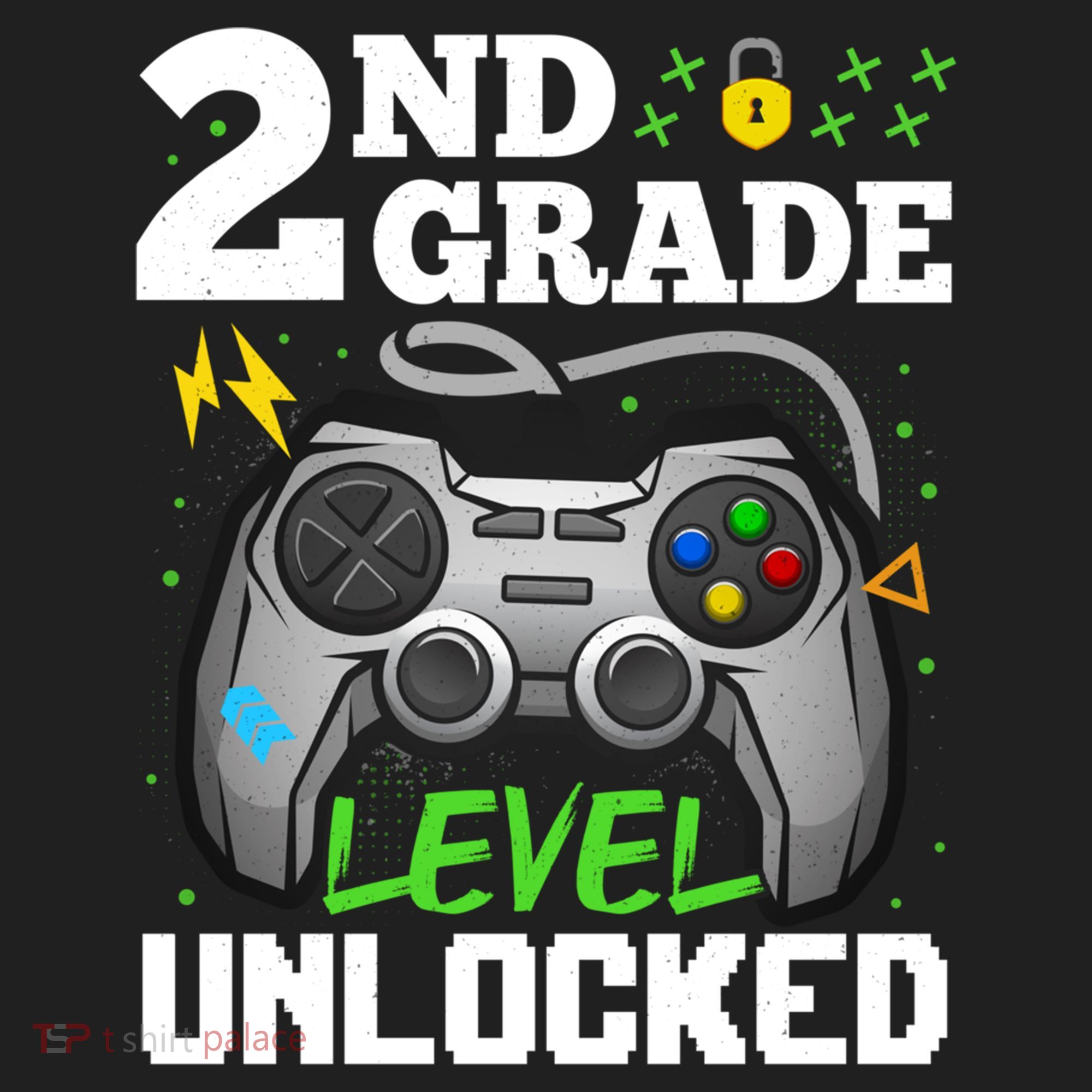 2Nd Grade Level Unlocked Video Game Team Second Grade Gift Golf Towel