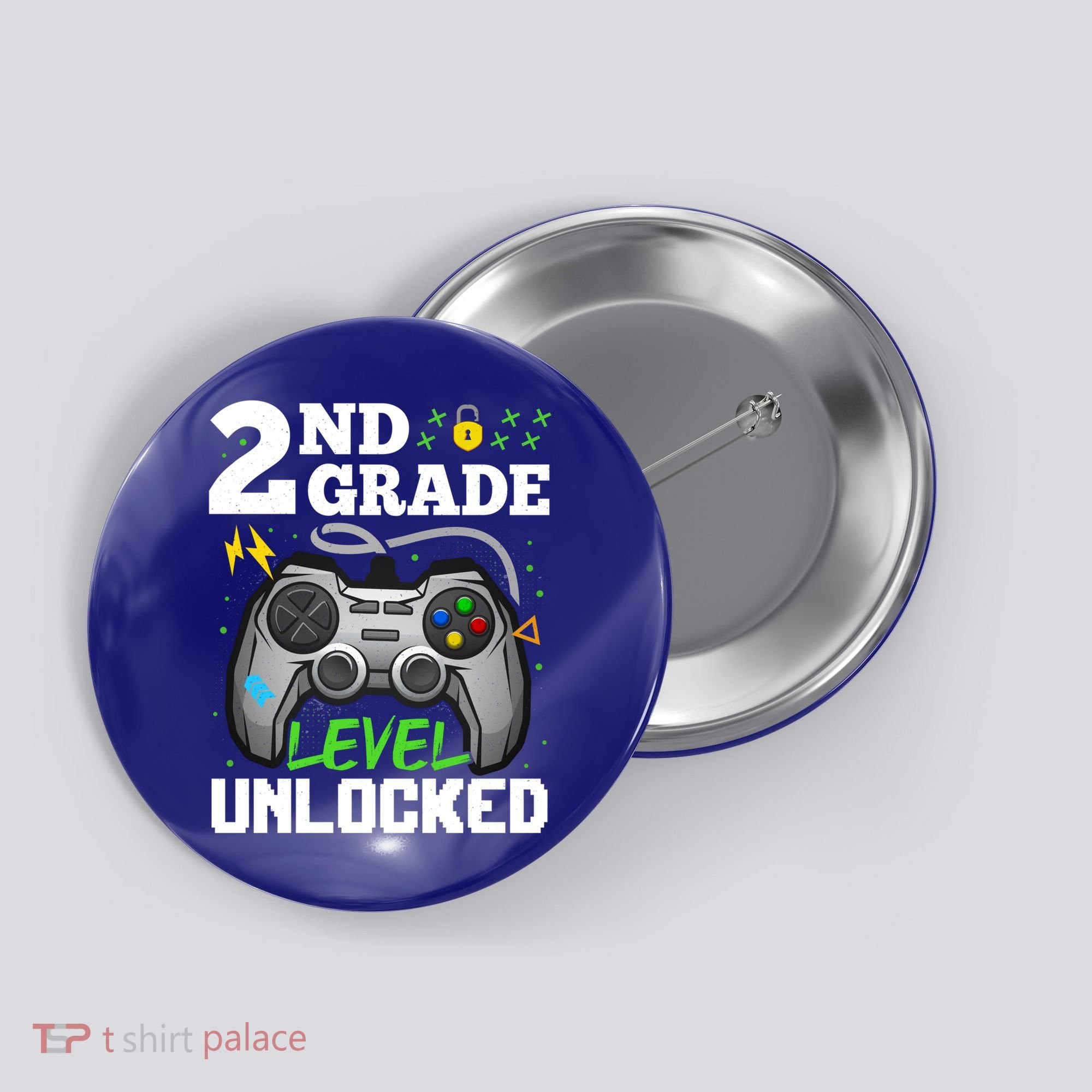 2Nd Grade Level Unlocked Video Game Team Second Grade Gift Button