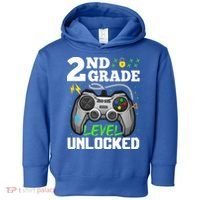 2Nd Grade Level Unlocked Video Game Team Second Grade Gift Toddler Hoodie thumb 0