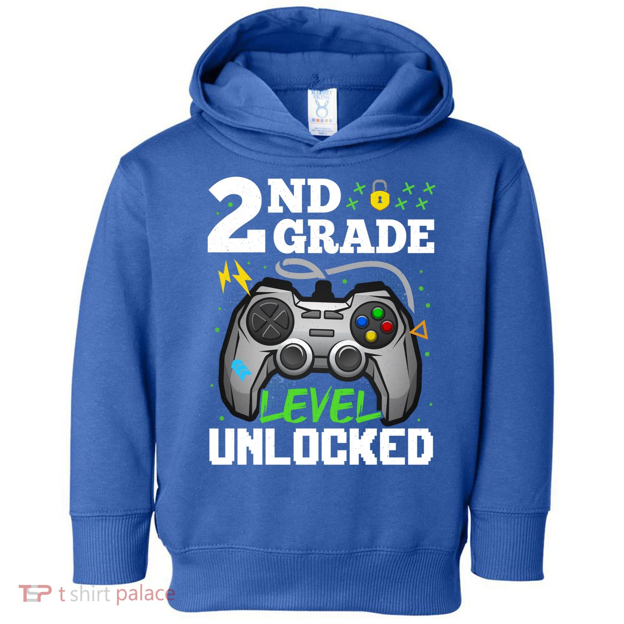 2Nd Grade Level Unlocked Video Game Team Second Grade Gift Toddler Hoodie