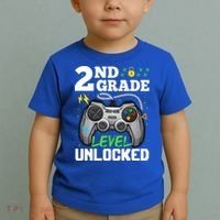 2Nd Grade Level Unlocked Video Game Team Second Grade Gift Toddler T-Shirt thumb 2