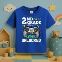 2Nd Grade Level Unlocked Video Game Team Second Grade Gift Toddler T-Shirt thumb 3