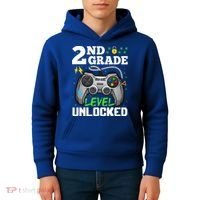 2Nd Grade Level Unlocked Video Game Team Second Grade Gift Kids Hoodie thumb 4