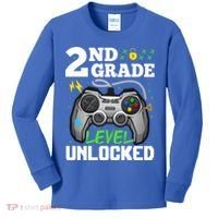 2Nd Grade Level Unlocked Video Game Team Second Grade Gift Kids Long Sleeve Shirt thumb 0