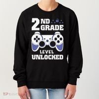 2Nd Grade Level Unlocked Video Gamers First Day Of School Funny Gift Women's Sweatshirt thumb 0