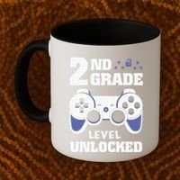 2Nd Grade Level Unlocked Video Gamers First Day Of School Funny Gift Coffee Mug thumb 2