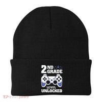 2Nd Grade Level Unlocked Video Gamers First Day Of School Funny Gift Beanie thumb 0