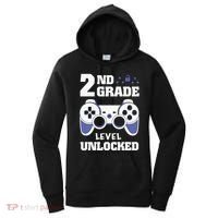 2Nd Grade Level Unlocked Video Gamers First Day Of School Funny Gift Women's Hoodie thumb 0