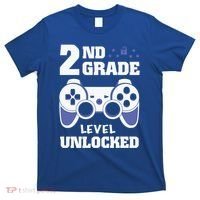 2Nd Grade Level Unlocked Video Gamers First Day Of School Funny Gift T-Shirt thumb 0