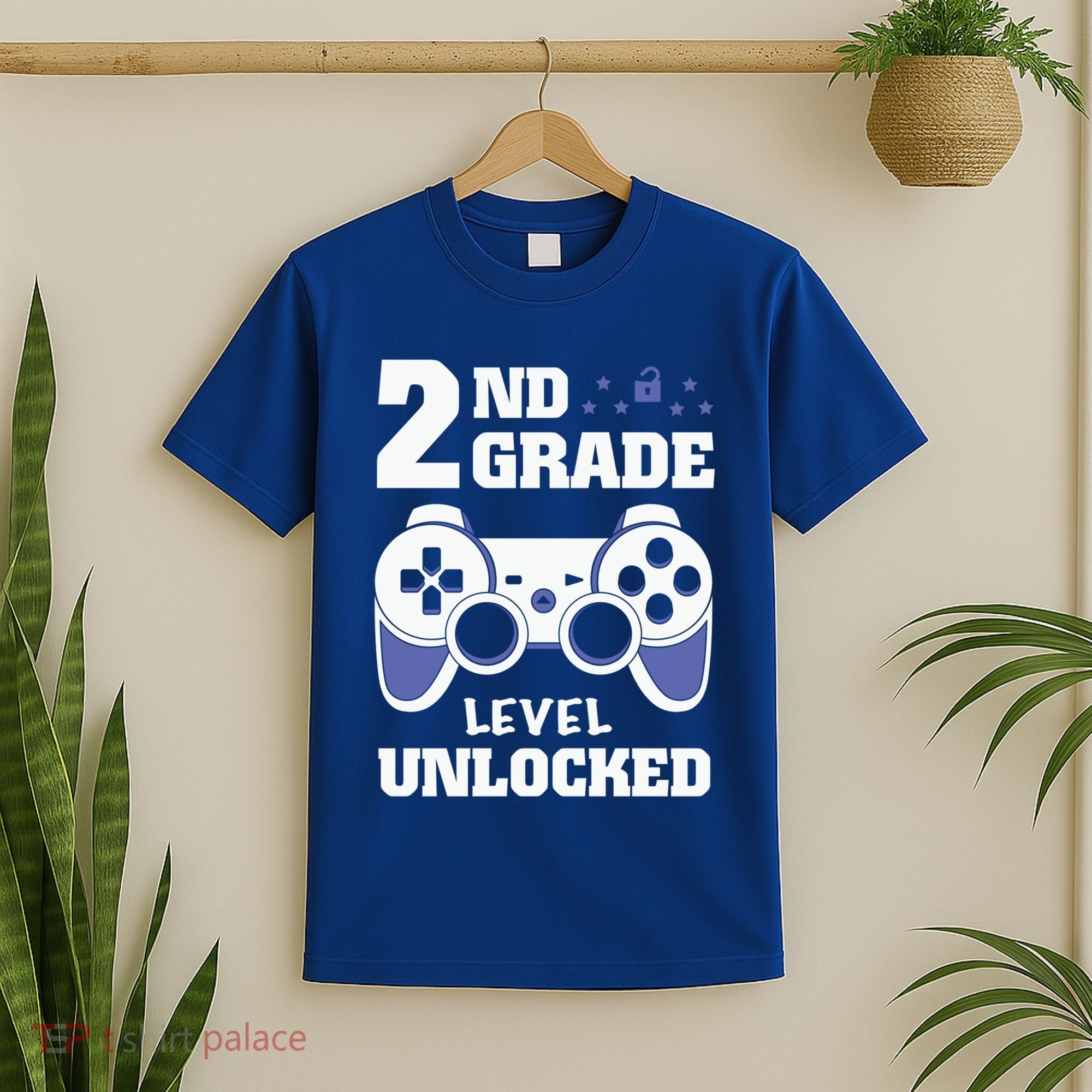 2Nd Grade Level Unlocked Video Gamers First Day Of School Funny Gift T-Shirt