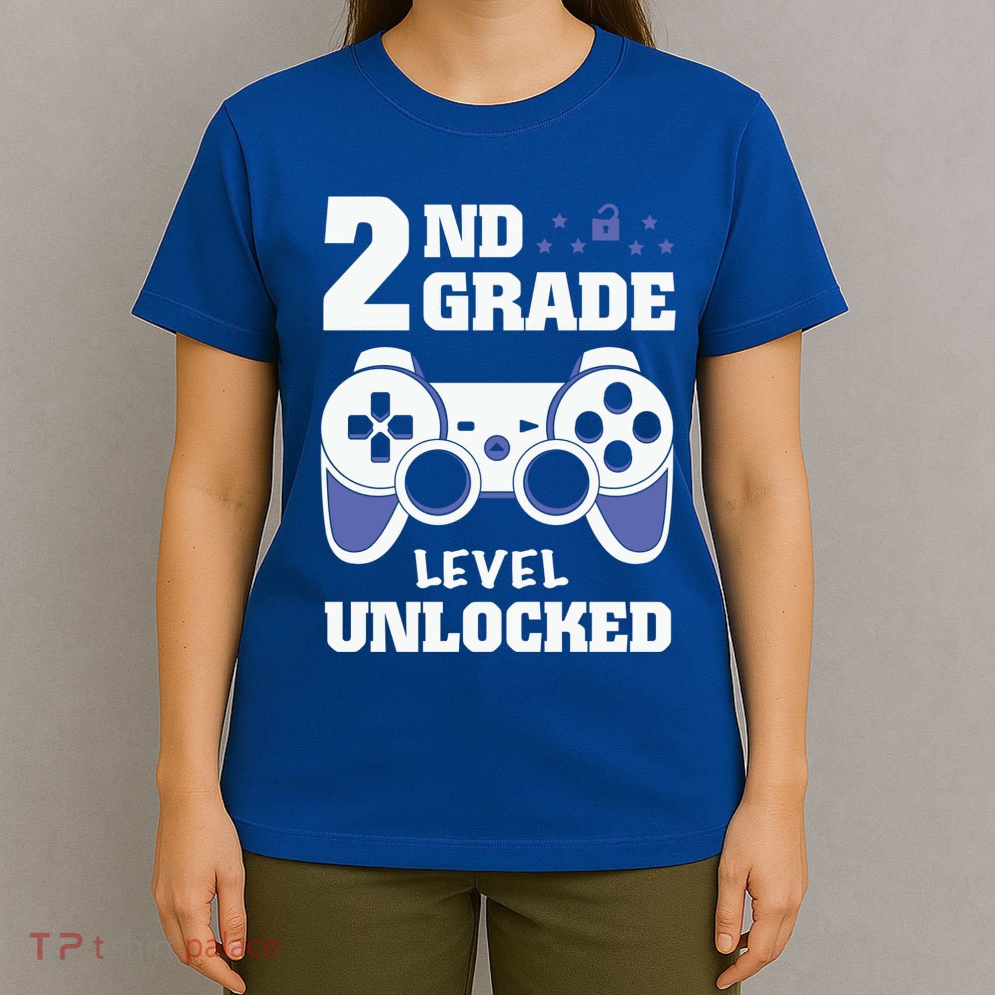 2Nd Grade Level Unlocked Video Gamers First Day Of School Funny Gift T-Shirt
