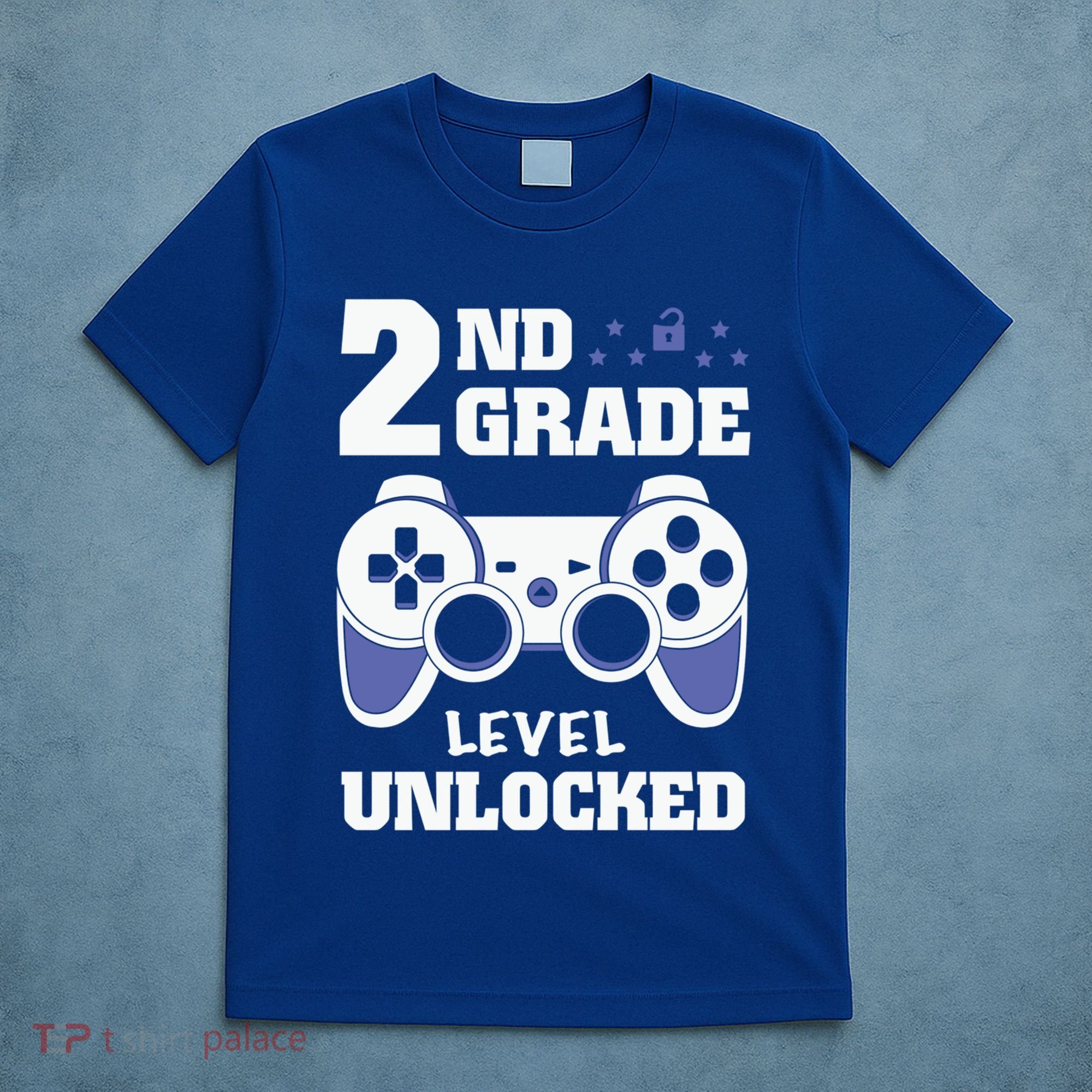 2Nd Grade Level Unlocked Video Gamers First Day Of School Funny Gift T-Shirt