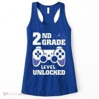 2Nd Grade Level Unlocked Video Gamers First Day Of School Funny Gift Women's Tank Top thumb 0