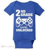 2Nd Grade Level Unlocked Video Gamers First Day Of School Funny Gift Baby Bodysuit thumb 0