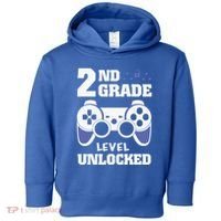 2Nd Grade Level Unlocked Video Gamers First Day Of School Funny Gift Toddler Hoodie thumb 0
