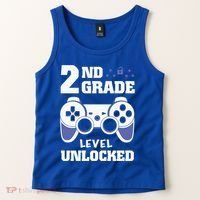 2Nd Grade Level Unlocked Video Gamers First Day Of School Funny Gift Tank Top thumb 2