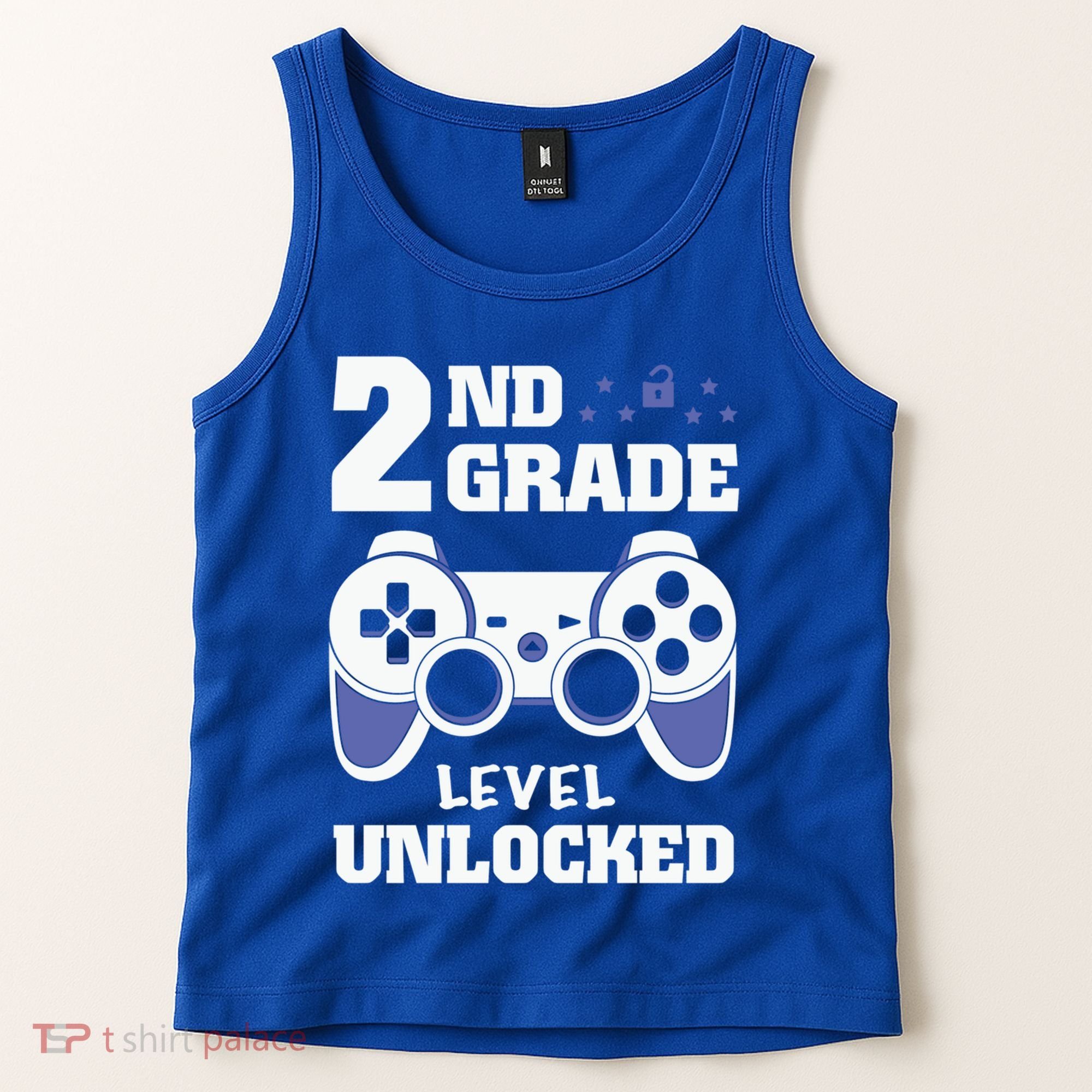 2Nd Grade Level Unlocked Video Gamers First Day Of School Funny Gift Tank Top