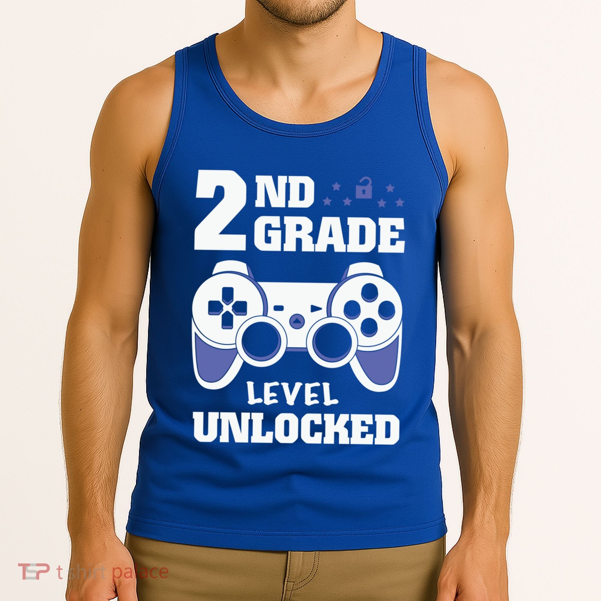 2Nd Grade Level Unlocked Video Gamers First Day Of School Funny Gift Tank Top
