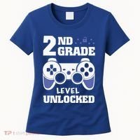 2Nd Grade Level Unlocked Video Gamers First Day Of School Funny Gift Women's T-Shirt thumb 0