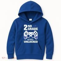 2Nd Grade Level Unlocked Video Gamers First Day Of School Funny Gift Kids Hoodie thumb 0