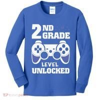 2Nd Grade Level Unlocked Video Gamers First Day Of School Funny Gift Kids Long Sleeve Shirt thumb 0