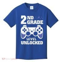 2Nd Grade Level Unlocked Video Gamers First Day Of School Funny Gift Kids T-Shirt thumb 0