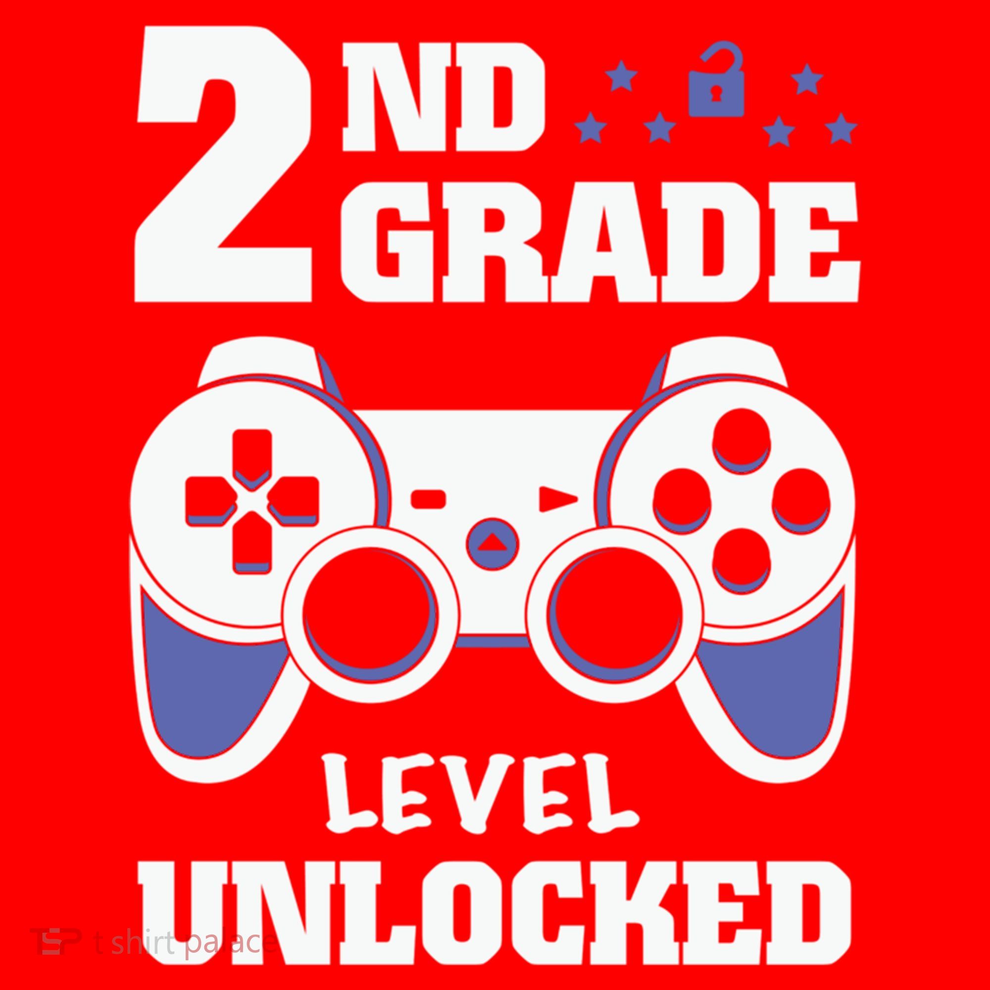 2Nd Grade Level Unlocked Video Gamers First Day Of School Funny Gift Santa Hat