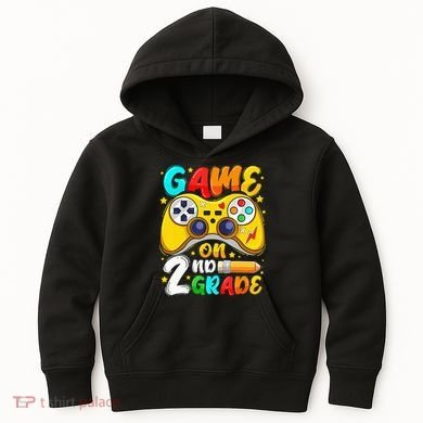 2Nd Grade Level Unlocked Game On 2Nd Grade Back To School Kids Hoodie