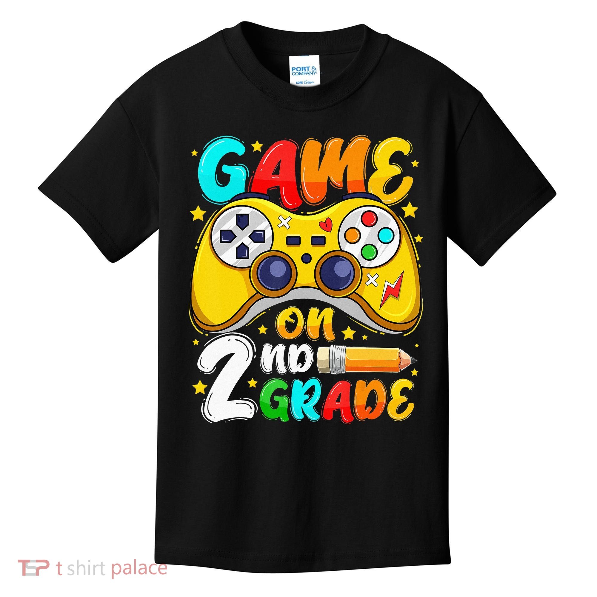 2Nd Grade Level Unlocked Game On 2Nd Grade Back To School Kids T-Shirt