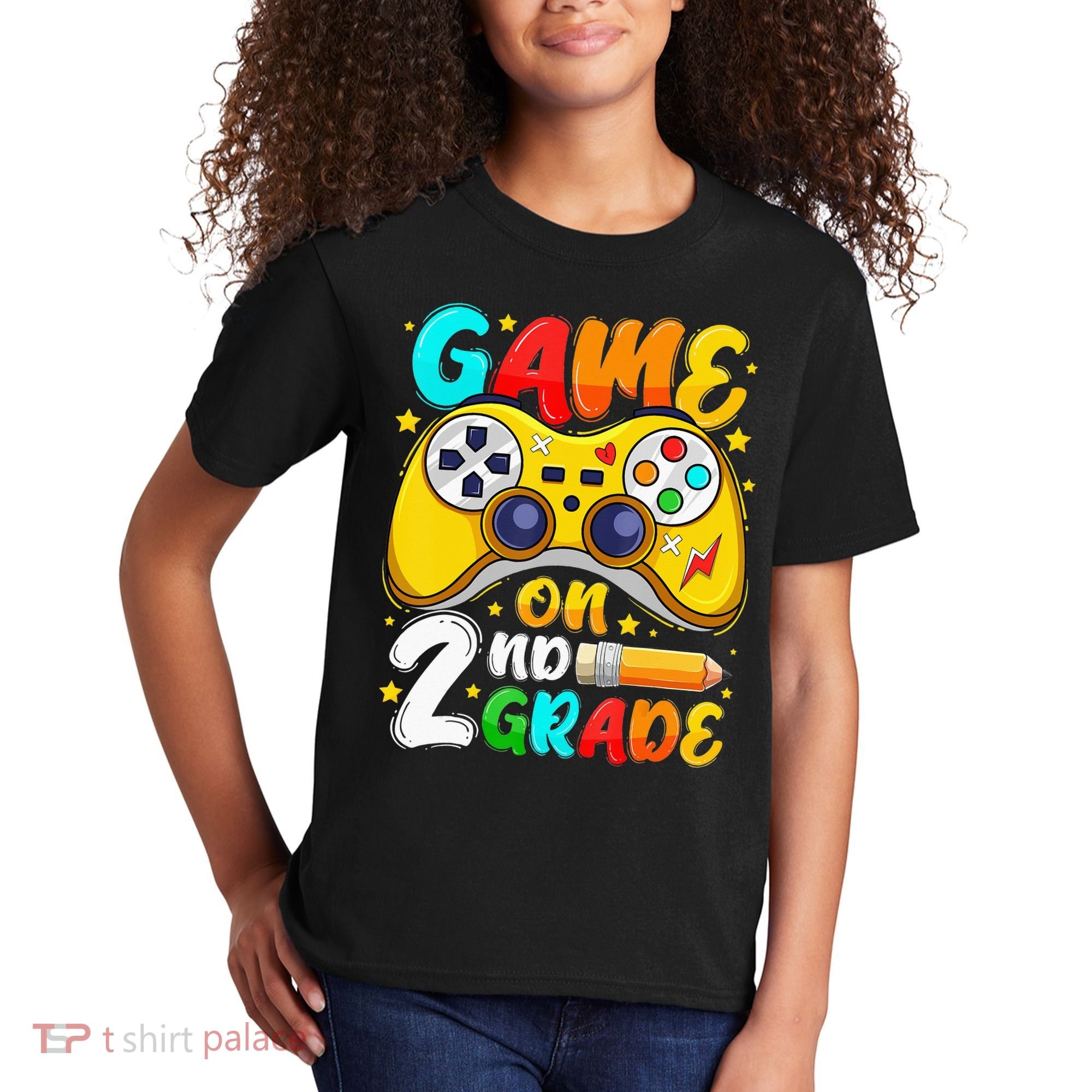 2Nd Grade Level Unlocked Game On 2Nd Grade Back To School Kids T-Shirt