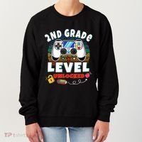 2nd Grade Level Unlocked Video Game Back To School Women's Sweatshirt thumb 0