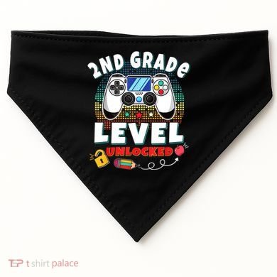 2nd Grade Level Unlocked Video Game Back To School USA-Made Doggie Bandana