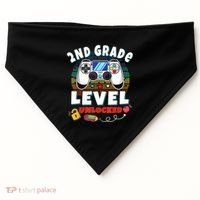 2nd Grade Level Unlocked Video Game Back To School USA-Made Doggie Bandana thumb 0