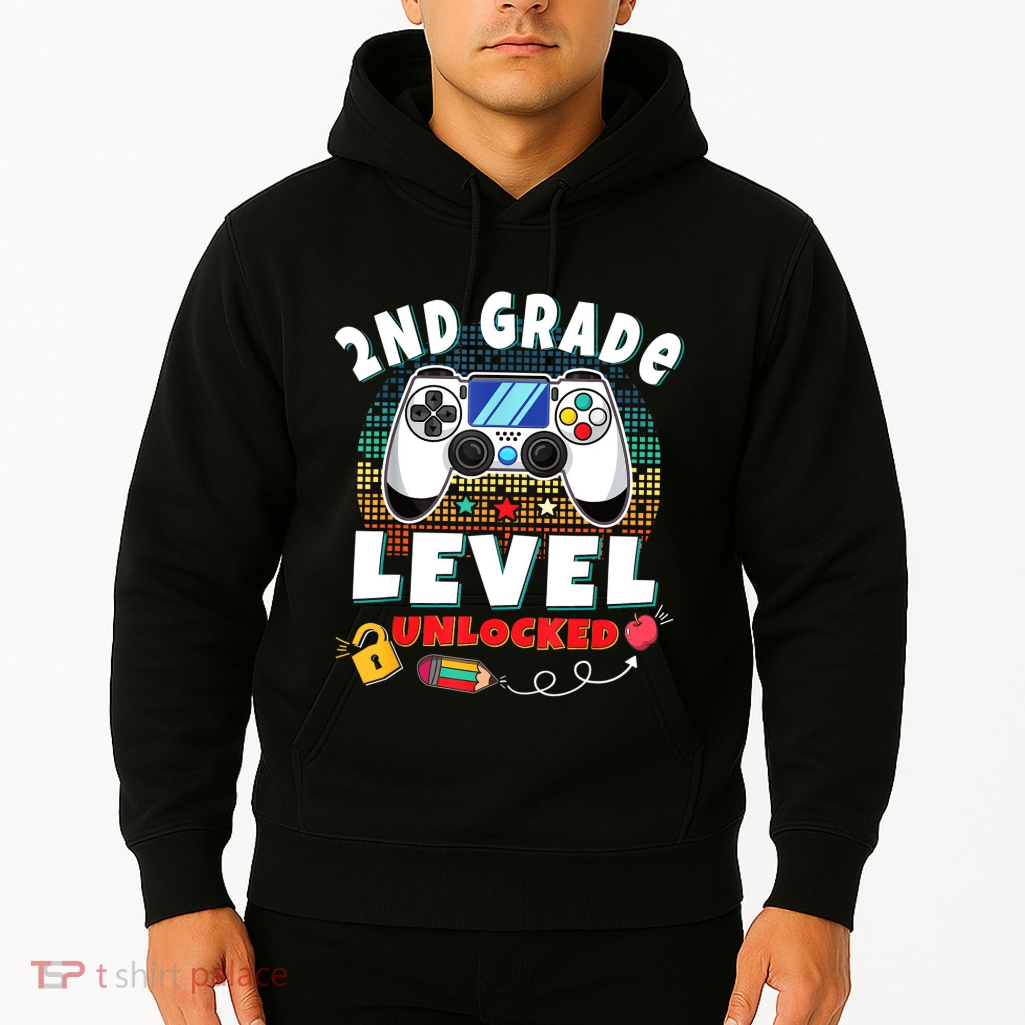 2nd Grade Level Unlocked Video Game Back To School Hoodie