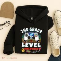 2nd Grade Level Unlocked Video Game Back To School Hoodie thumb 4