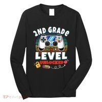 2nd Grade Level Unlocked Video Game Back To School Long Sleeve Shirt thumb 0