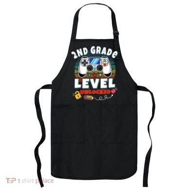 2nd Grade Level Unlocked Video Game Back To School Apron